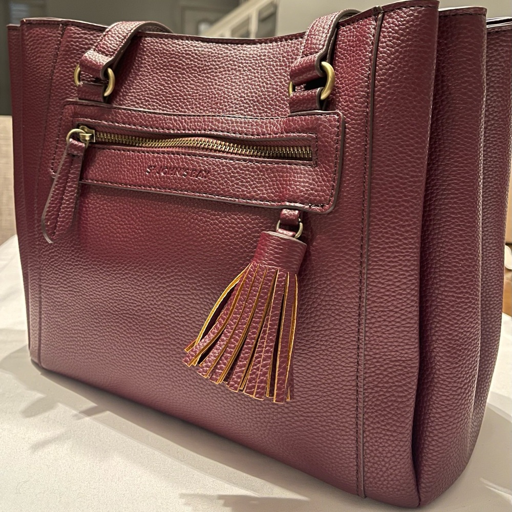 St. John's Bay Burgundy Leather Tote
